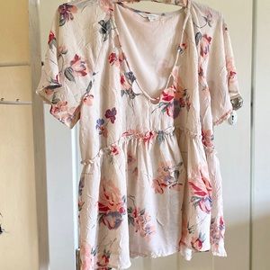 Babydoll Style Floral Top